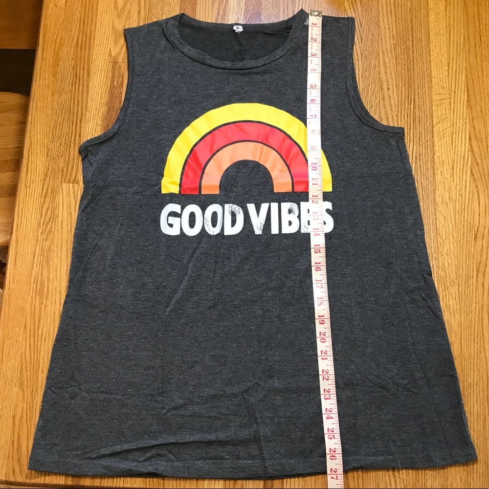โ๏ธ2X HPโ๏ธGOOD VIBES loose fit muscle tee - Picture 2 of 4
